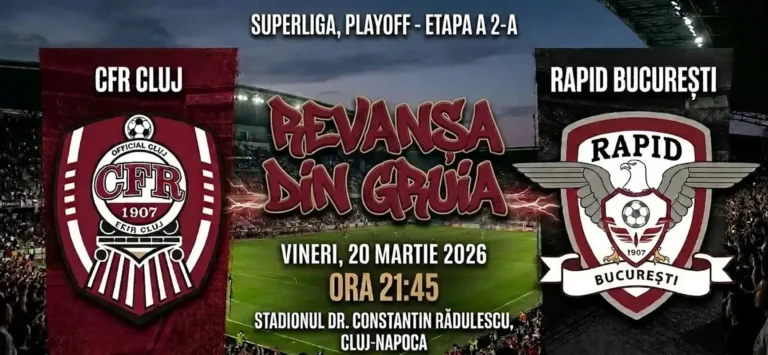 CFR Cluj – Rapid, revanșa din Gruia